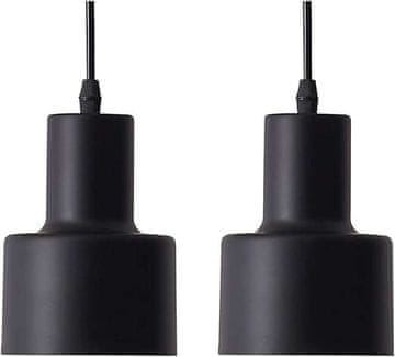 Viseća lampa E27 Crna 120 cm Minimalistička 2 kom.