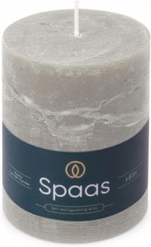 Spaas rustikalna stupna svijeća 80/110 mm 65h, svijetlo siva