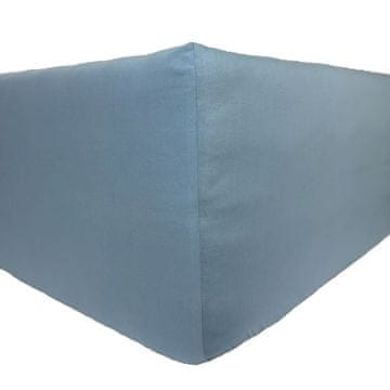 Jersey Delux uspravna plahta - plava 220x200 s gumicom, polirani proizvod