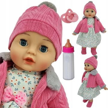 LUTKA GOVORI I PJEVA NA POLJSKOM, ZATVARA OČI, 45 CM + UZORAK + BOČICA_11