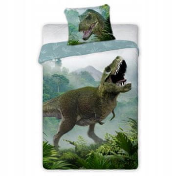 Faro Posteljina Dino T-Rex 140x200 70x90 Pamuk Zelena Dječja