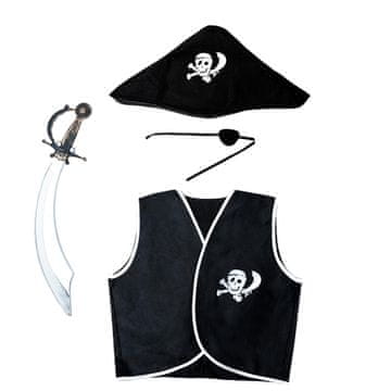 MALI PIRATSKI SET: PRSLUK, ŠEŠIR, POJAS ZA SLABINE, NOŽ
