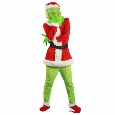 GRINCH KOSTIM ZA ODRASLE COSPLAY MASKA RUKAVICE BOŽIĆ veličina L