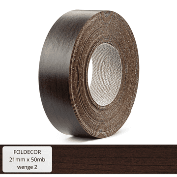 Wenge 2 melaminski rubni trak za namještaj s vrućim ljepilom 21 mm (50 m)