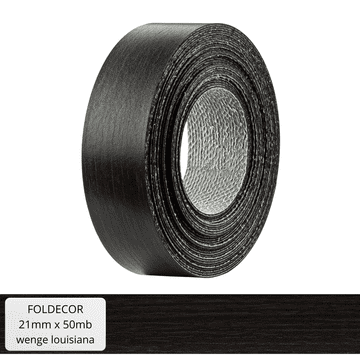 Rubni trak za namještaj od melamina boje wenge Louisiane s vrućim ljepilom 21 mm (50 m)