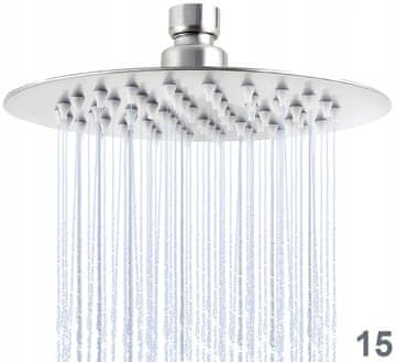 TANKA ČELIČNA TUŠ GLAVA okrugla 15 cm KROMIRANA tanka tuš glava