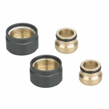 Bakreni CU kompresijski fiting za radijator 15 mm x M22 antracit 2 komada