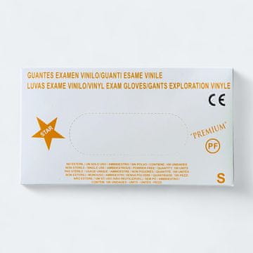 Prozirne vinilne rukavice STAR 100 kom - Veličina S