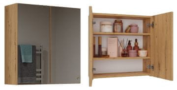 Topeshop Topeshop POLA 2DL ARTISAN kupaonski ormarić - hrast