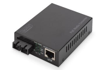Digitus Digitus Gigabit PoE medijski pretvornik, RJ45 / SC, SM, PSE