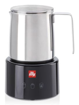M.I.L.K. Illy Pjenač mlijeka, nehrđajući čelik/crna