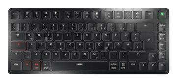 slomart CHERRY KW X ULP 2.0 MINI tipkovnica QWERTZ German, USB + RF Wireless + Bluetooth, crna