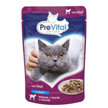 PreVital PREVITAL Teletina u umaku - mokra hrana za mačke, 100g
