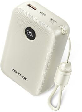 Vention Vention Powerbank, 20000mAh, 2xUSB-C, 1xUSB-A, 22.5W, bež