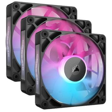 Corsair Corsair iCUE LINK RX120 RGB ventilator za kućište računala 12 cm, komplet 3 kom, crni