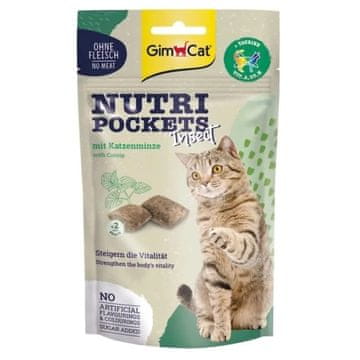 GMC GIMCAT Nutri Pockets Insect s mačjom metvicom – poslastica za mačke – 60g