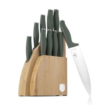 Berlingerhaus Set noževa s držačem BAMBOO 10 komada Mat zelena kolekcija
