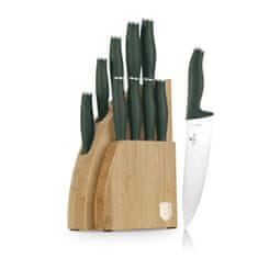 Berlingerhaus Set noževa s držačem BAMBOO 10 komada Mat zelena kolekcija