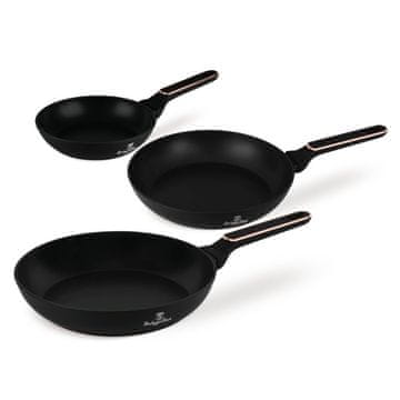 Berlingerhaus Set od 3 tave s titanskim premazom Black Rose Collection