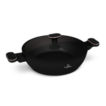 Berlingerhaus Duboka tava za prženje s titanskim premazom i poklopcem, 28 cm, Black Rose Collection