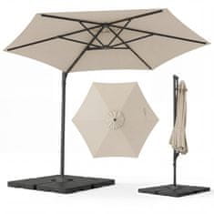 Northix Cantilever Patio Umbrella 10 Ft 360° Swivel Vented Design