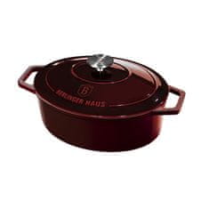Berlingerhaus Lijevanoželjezna posuda za pečenje s poklopcem, 30 cm, Burgundy Line