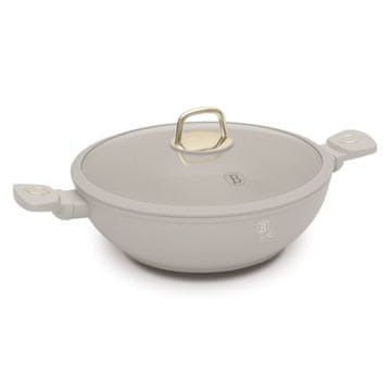 Berlingerhaus WOK tava od 30 cm s titanskim premazom i poklopcem, Sahara kolekcija