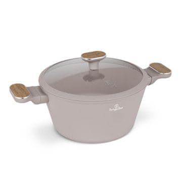 Berlingerhaus 24 cm lonac s titanijskim premazom i poklopcem, taupe, Nordic kolekcija