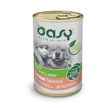 Oasy OASY One Protein Adult Medium/Large Losos - mokra hrana za pse - 400g