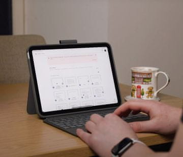 slomart Logitech Combo Touch Futrola za tablet s tipkovnicom QWERTY UK Siva