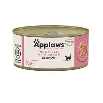 Applaws APPLAWS Tuna fileti s kozicama u umaku - mokra hrana za mačke - 70g