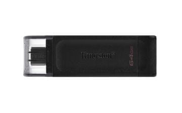 slomart Kingston DataTraveler 70 64 GB USB-C 3.2 Gen 1 crni