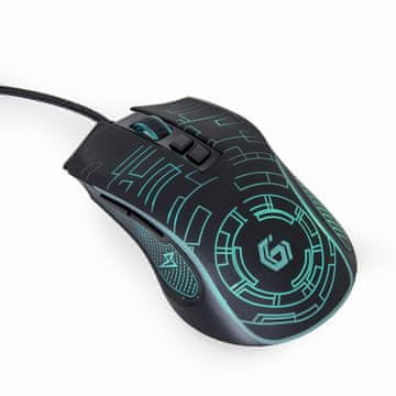 GEM Gembird MUSG-RGB-01 Gaming miš Desnoruki USB Optical 3600 DPI crni