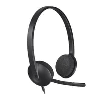 slomart Logitech H340 USB računalne slušalice, crne