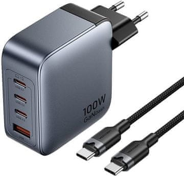 Vention Vention punjač 100W 1xUSB-A 3xUSB-C + kabel