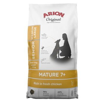 Arion ARION Original Senior Mature 7+ Medium & Large - Suha hrana za starije pse s piletinom, 12 kg