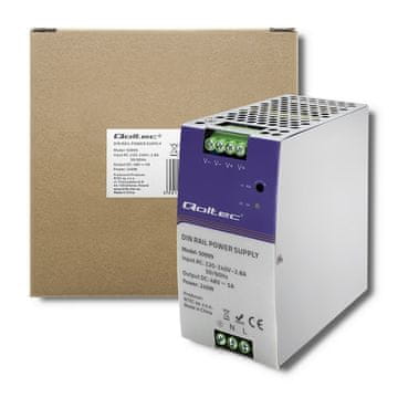Qoltec Qoltec industrijsko napajanje za DIN šinu 240W 48V 5A, srebrno