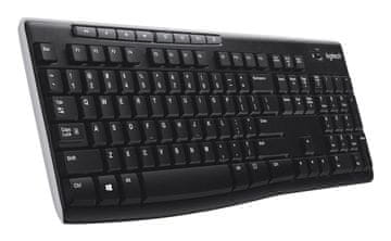 slomart Logitech K270 tipkovnica, RF Wireless, crna