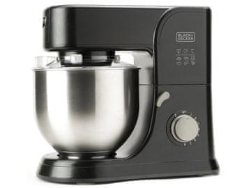 slomart Black+Decker BXKM1001E planetarni mikser 8 razina brzine, crni