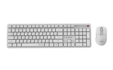 GEM GEMBDA KBS-WMS-01-W-CYRL Silent key Pro Business bežični set tipkovnica + miš, bijeli, RU