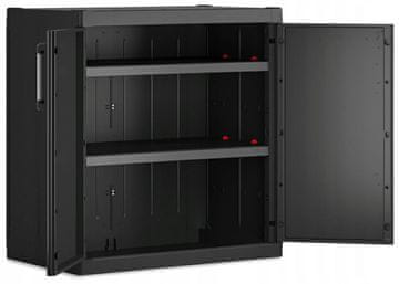 KTR Keter DETROIT XL niska komoda 93x89x54cm, siva/crna