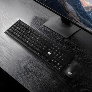 NanoRS NanoRS RS580 bežična tipkovnica i miš s ergonomskim dizajnom, crna