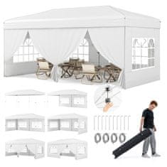 Northix 10x20 Pop-Up šator s nadstrešnicom i 6 bočnih stijenki, torba na kotačima