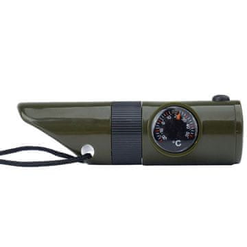 MIL-TEC® Mil-Tec Survival piščalka 6-v-1 Olive - večnamenska piščalka