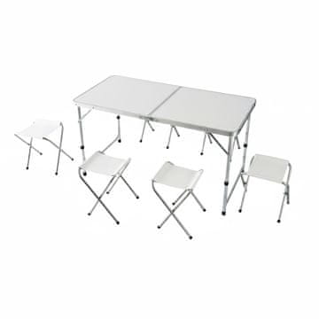 Northix Sklopivi kamperski stol s 4 stolice od aluminija