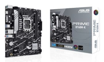slomart ASUS PRIME B760M-K matična ploča, Intel B760, LGA 1700, micro ATX