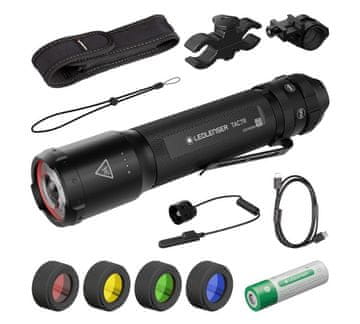 slomart Ledlenser TAC7R lovački set s kovčegom, crni
