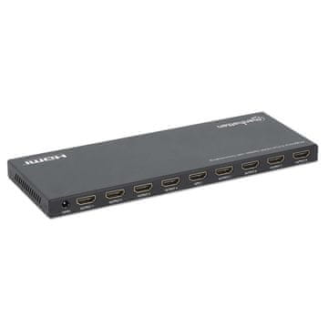 Manhattan Manhattan 8-portni HDMI razdjelnik 4K@60Hz s downscalingom, 18G, crni