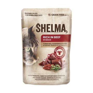 SHELMA SHELMA mokra hrana za mačke - Govedina u umaku, 85g