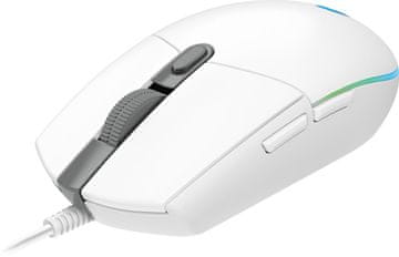slomart Logitech G G203 LIGHTSYNC - Gaming miš, bijeli, RGB